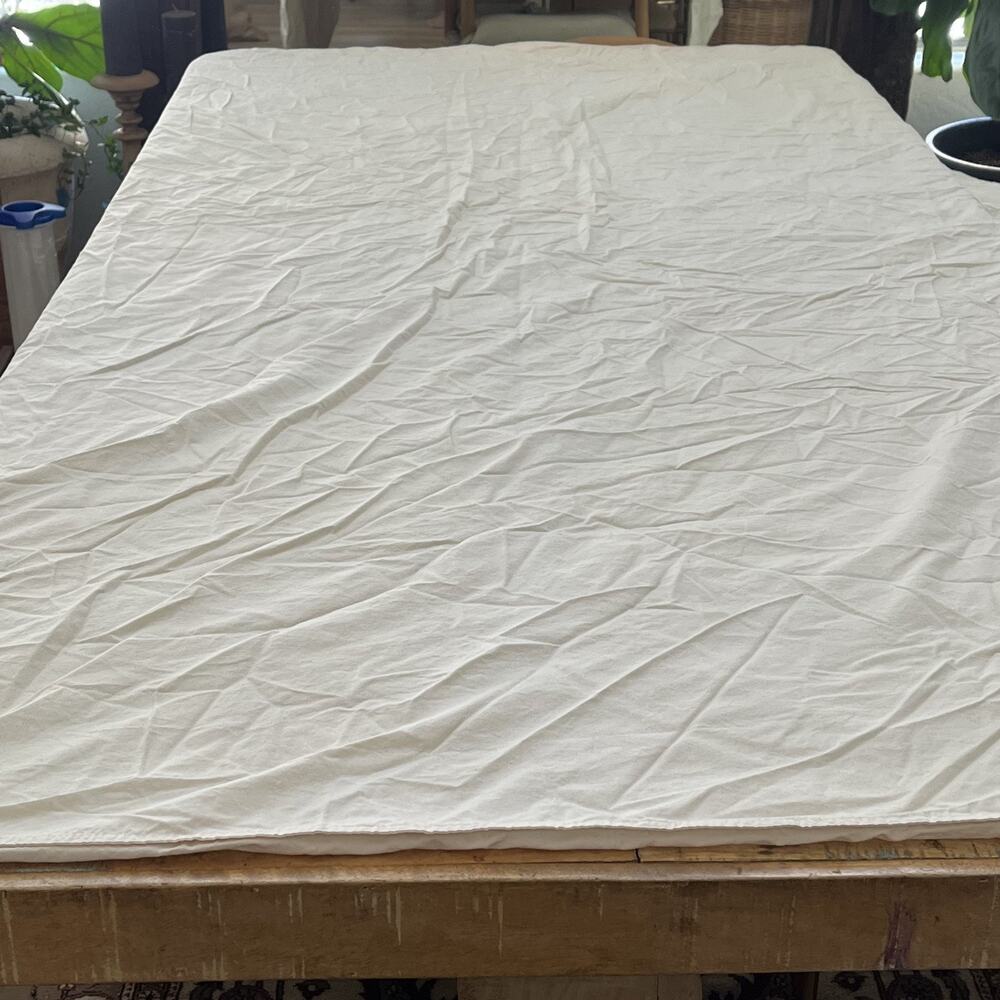 IKEA Ängslilja Duvet Cover Full Queen 218cm x 218cm Cream 100% Cotton